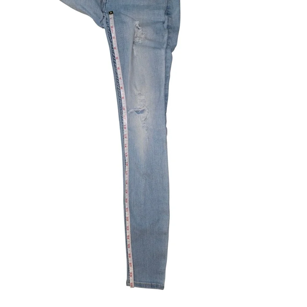 Hollister Low-Rise Super Skinny Distressed Light Wash Jeans W24 L30 0R